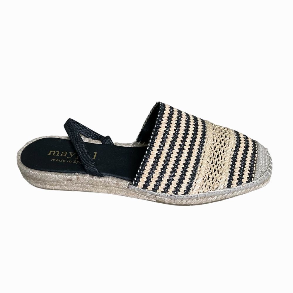 MAYPOL Woven Sling Back Espadrilles Sandals
Black Tan 40 - Picture 8 of 14